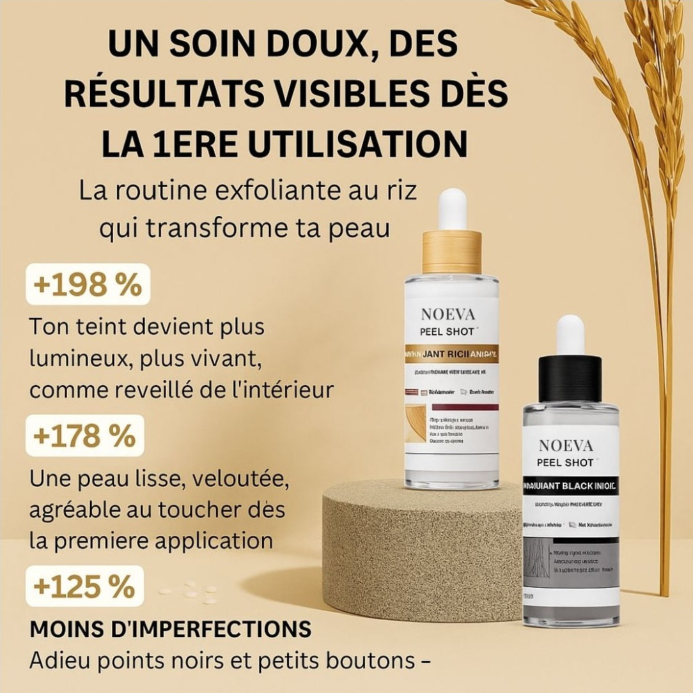 NOEVA PeelShot+ | Le Sérum Exfoliant Coréen au Riz
