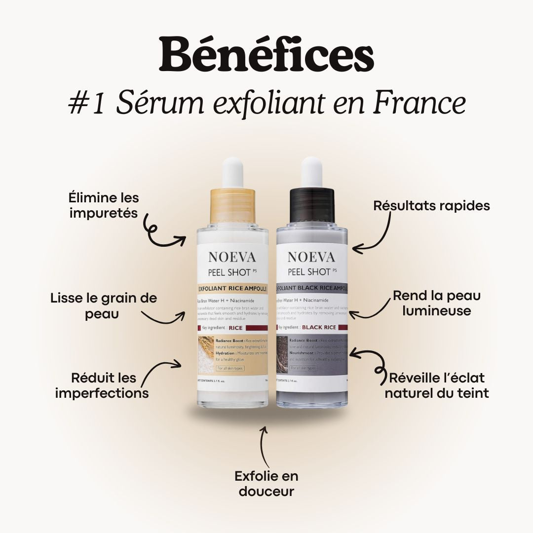 NOEVA PeelShot+ | Le Sérum Exfoliant Coréen au Riz